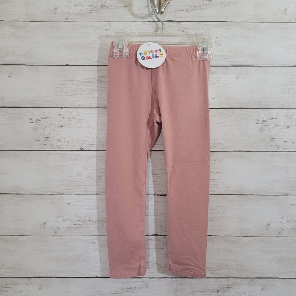 BNWT DOT DOT SMILE Baby Girl Solid Pink Buttery Soft Leggings Size 2T